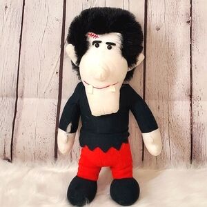 Vintage 90s Spooky Halloween Dracula Vampire Monster Plush Stuffed Animal  19"